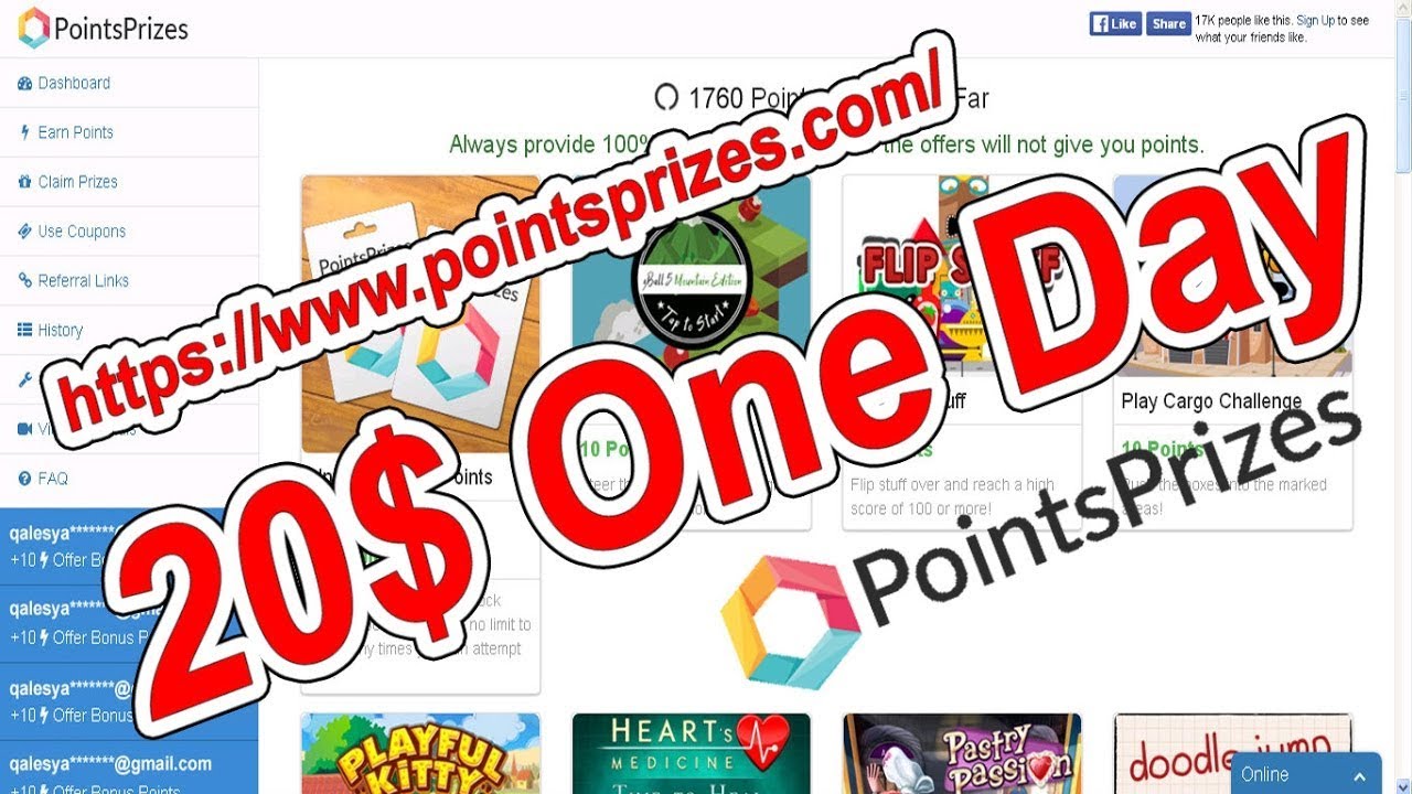 points prizes 1000 points